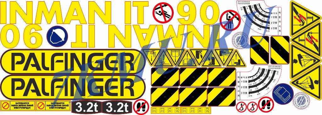 Cтикеры для Палфингер Inman IT90